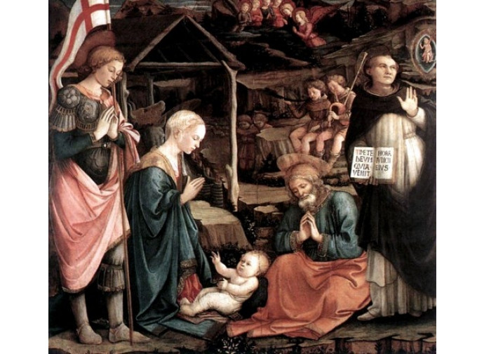 Filippo Lippi, Natività con San Giorgio e San Vincenzo Ferrer